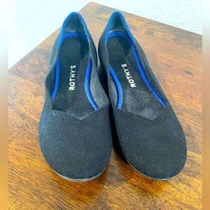 Rothy’s black round toe flats - black, size 7